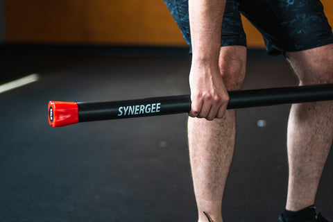 deadlift with synergee weighted bar