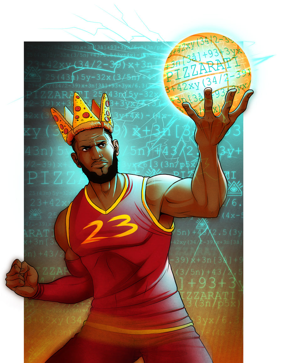 NBA LeBron James alter ego as food superhero named King Pizzarati