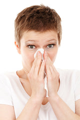 woman, sneezing, cold, treatment