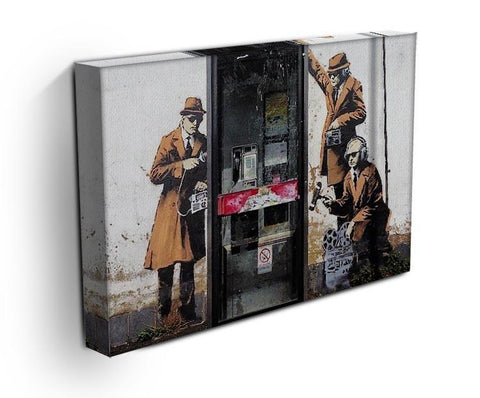 Banksy Cheltenham Telephone Box Spies Canvas Print or Poster