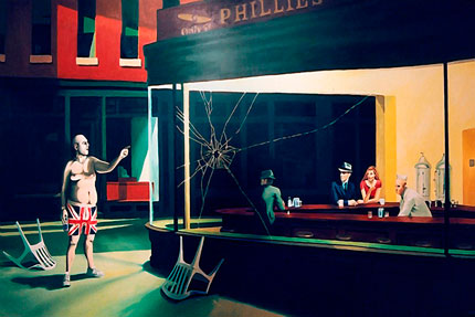 Banksy Nighthawks Forever Graffiti -