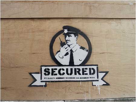 Banksy Secured Security Guard Graffiti - Liverpool