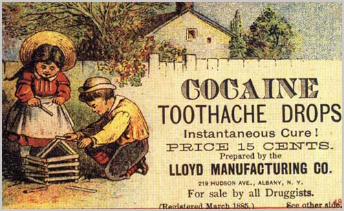 Cocaine tooth drops vintage ad