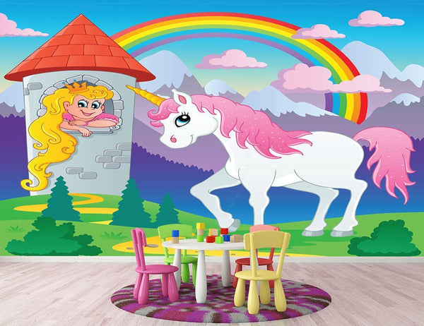 Fairy tale unicorn Wall Mural Wallpaper