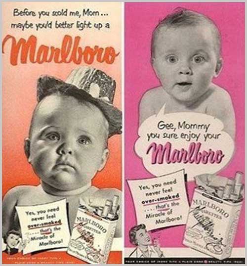Marlboro baby cigarette vintage ad