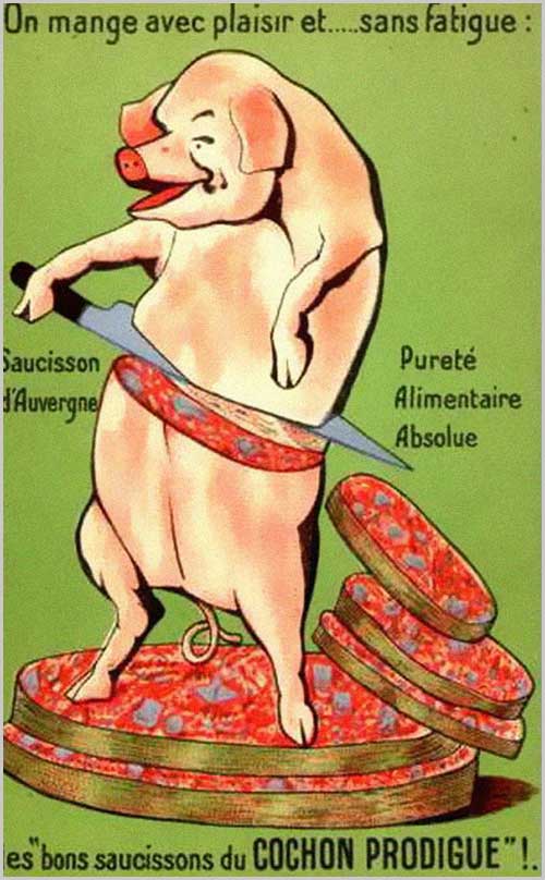 Pig slicer vintage ad