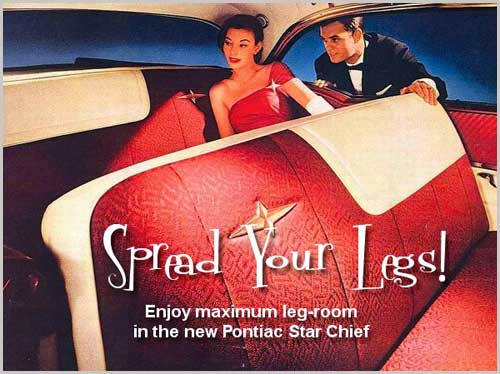 Spread your legs vintage ad