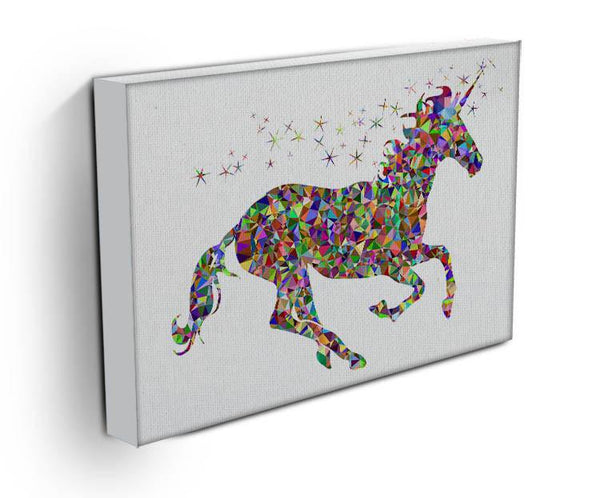 Unicorn Mosaic Canvas Print