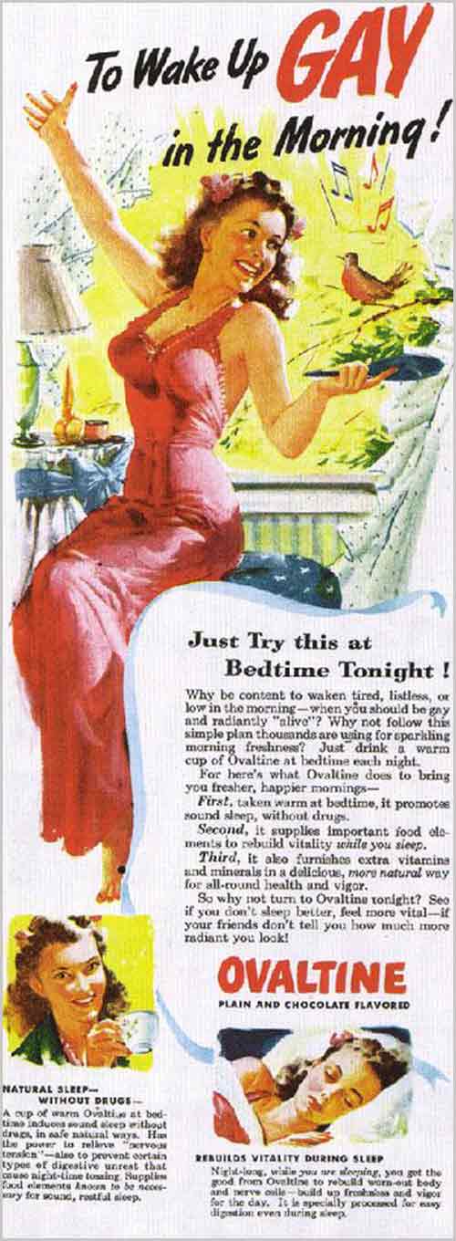 Wake up gay vintage ad