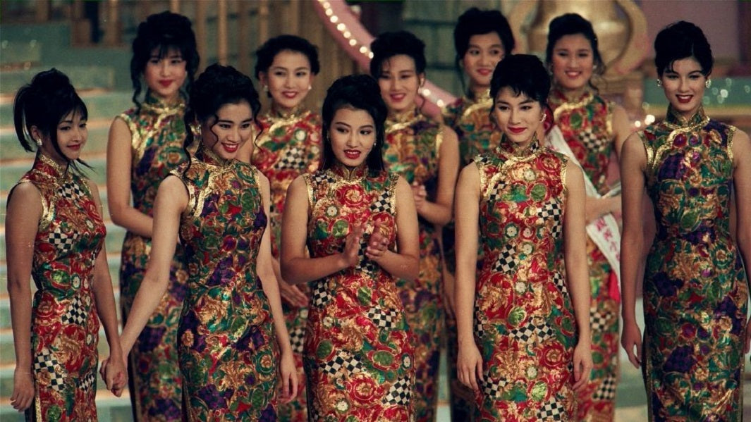 Hong Kong Beauty Pageant contestants wearing Cheongsam dresses