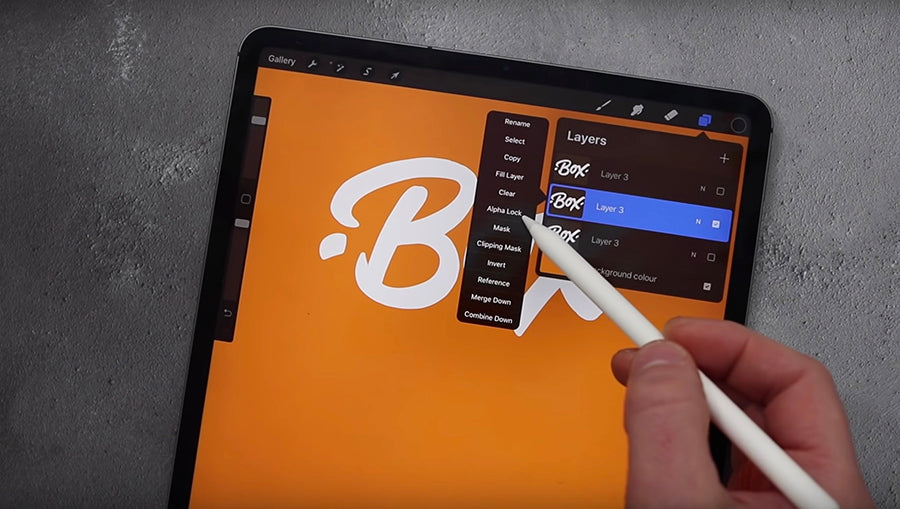 3D Lettering in Procreate