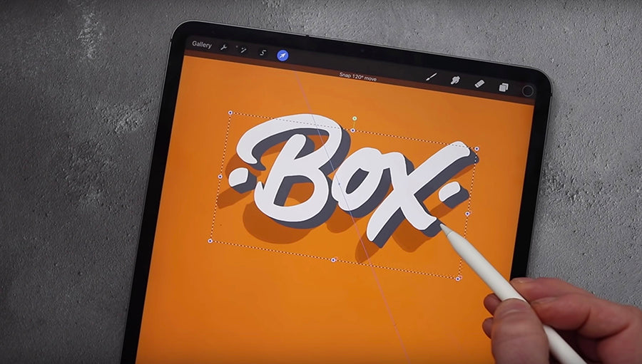 3D Lettering in Procreate