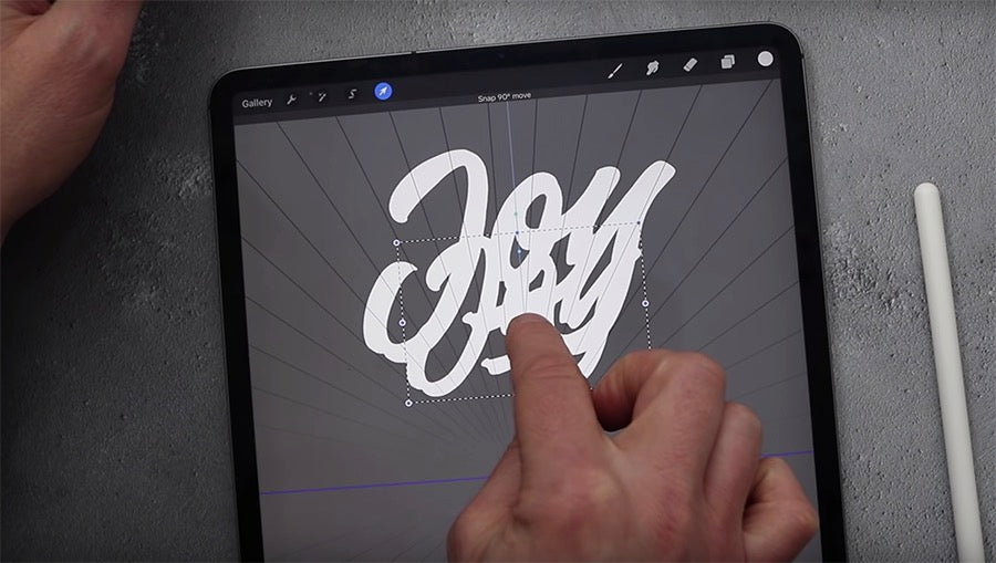 3D Lettering in Procreate