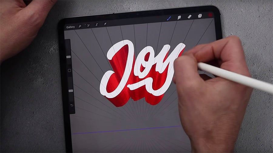 3D Lettering in Procreate