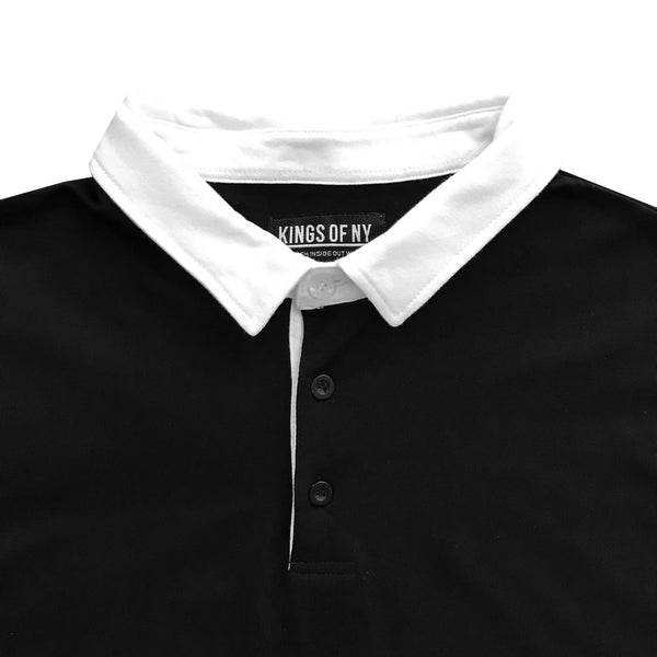 polo black and white shirt