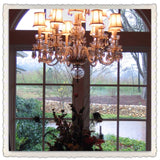 Dining Room Crystal Chandelier with shades.