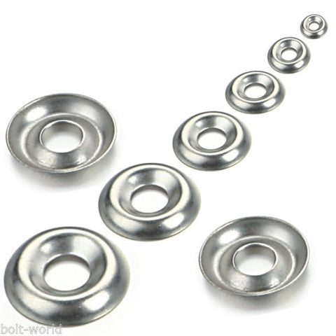 No.12 Surface Screw Cup Washers Stainless Steel A2 (304)