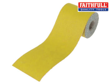 Faithfull Aluminium Oxide Sanding Paper Roll Yellow 115mm x 50m 120G - FAIAR115120Y