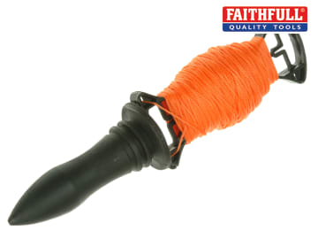 Faithfull Brick Line On Spool 75m (246ft) Orange - FAIBLREEL