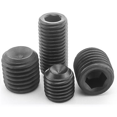 Black Alloy Steel Grade12.9 High Tensile Cup Point Grub Hex Socket Set Screws DIN916 M6 x 5mm 6mm 100pcs M6