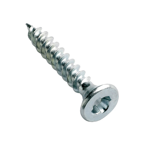 8 x 1" 1/4 Countersunk Pozi No.2 Sentinel Security Woodscrew, Bright Zinc Plated