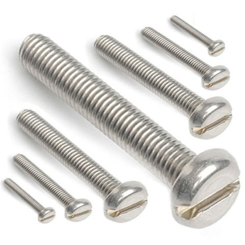 M3.5 Pan Slotted Machine Screws Stainless Steel A2 (304), DIN 85