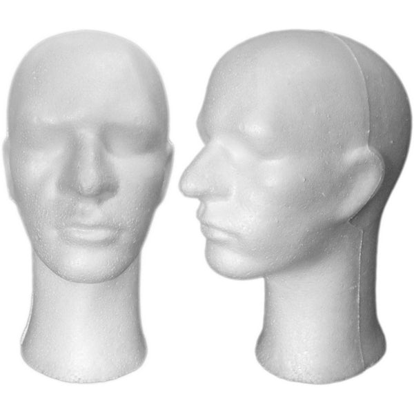 Styrofoam Female Wig Head Mannequins Manikin, Style, Model & Display  Women's Wigs, Hats & Hairpieces Stand - by Adolfo Designs (12 Inches)