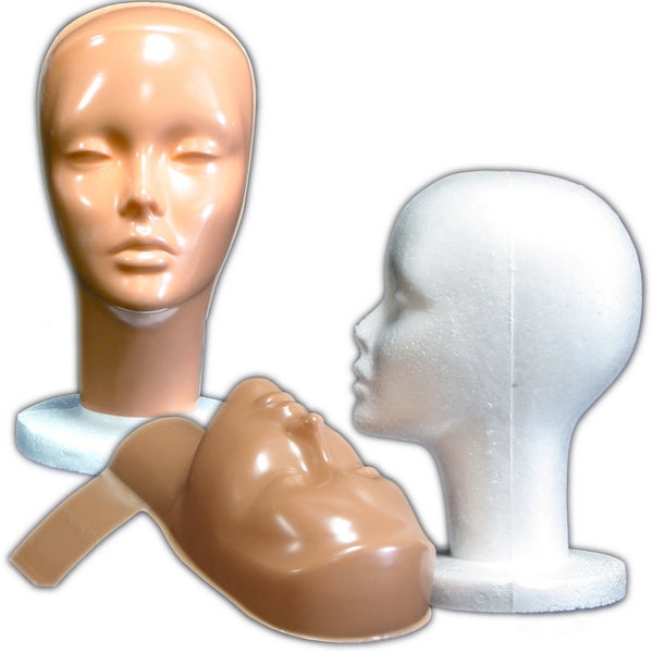 Details about   MN-410 4 PCS Female Styrofoam Mannequin Head with Removable Non-Makeup Mask 