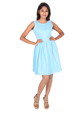 Blue Polka Dress