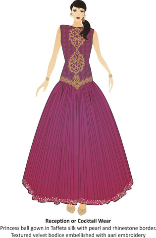 Princess Ball Gown in Taffeta Silk