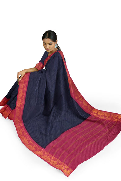 Madurai Sungudi Sarees with Double side Jari Border MSS 005
