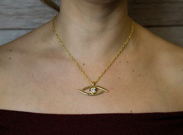 gold chain with silver pendant