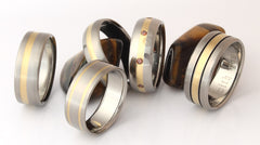 Gold Titanium Rings