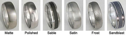 Titanium Ring Finishes