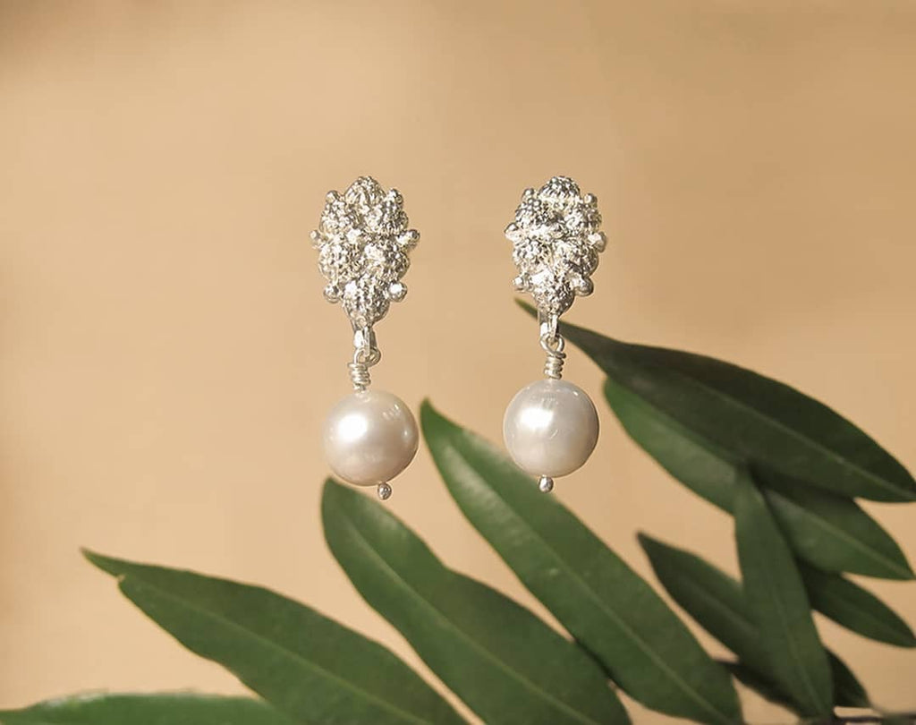 Estela Pearl Drop Earrings Made in the Philippines for Filipino Weddings