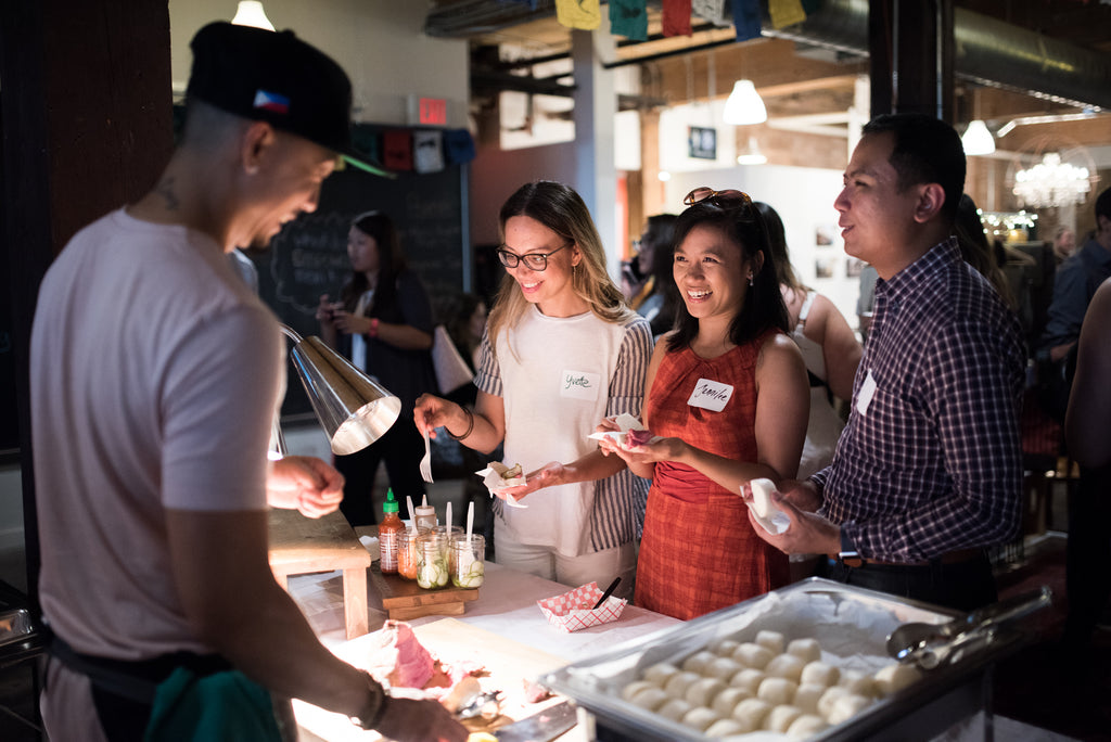 Food vendors at Fair Trade, Fashion, and Philippines event