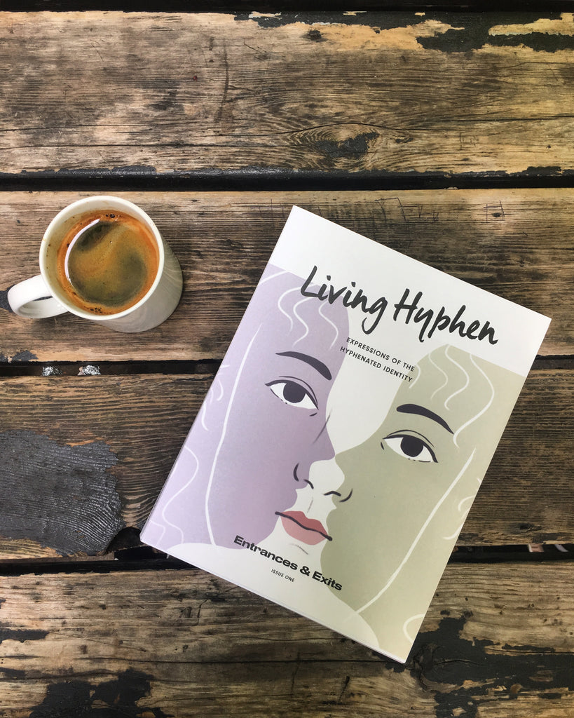 Living Hyphen Magazine on a Coffee Table