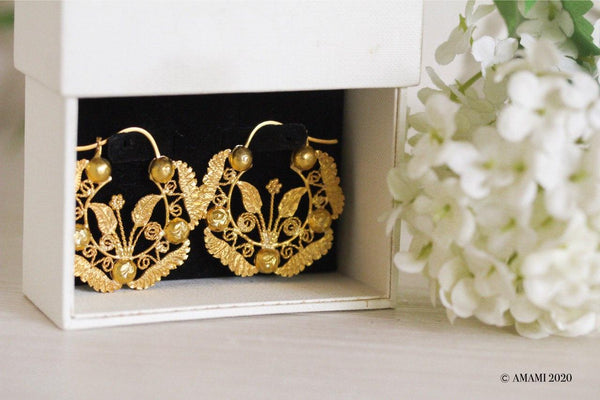 Oversized Felicia Creolla Earrings, designed and handcrafted in the Philippines.