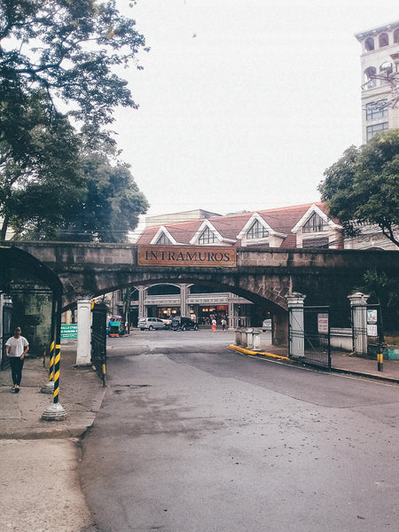 Entering Intramuros from Calle Victoria road in Manila