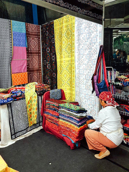 A booth in ArteFino showing beautiful Mindanaoan tapestry