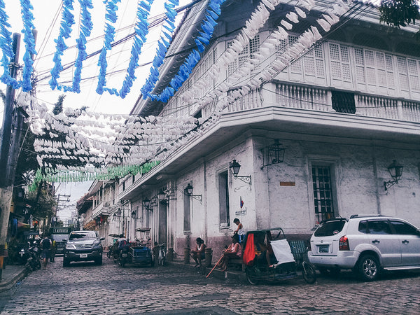 Old buildings interspersed among the barangays of Intramuros, Manila
