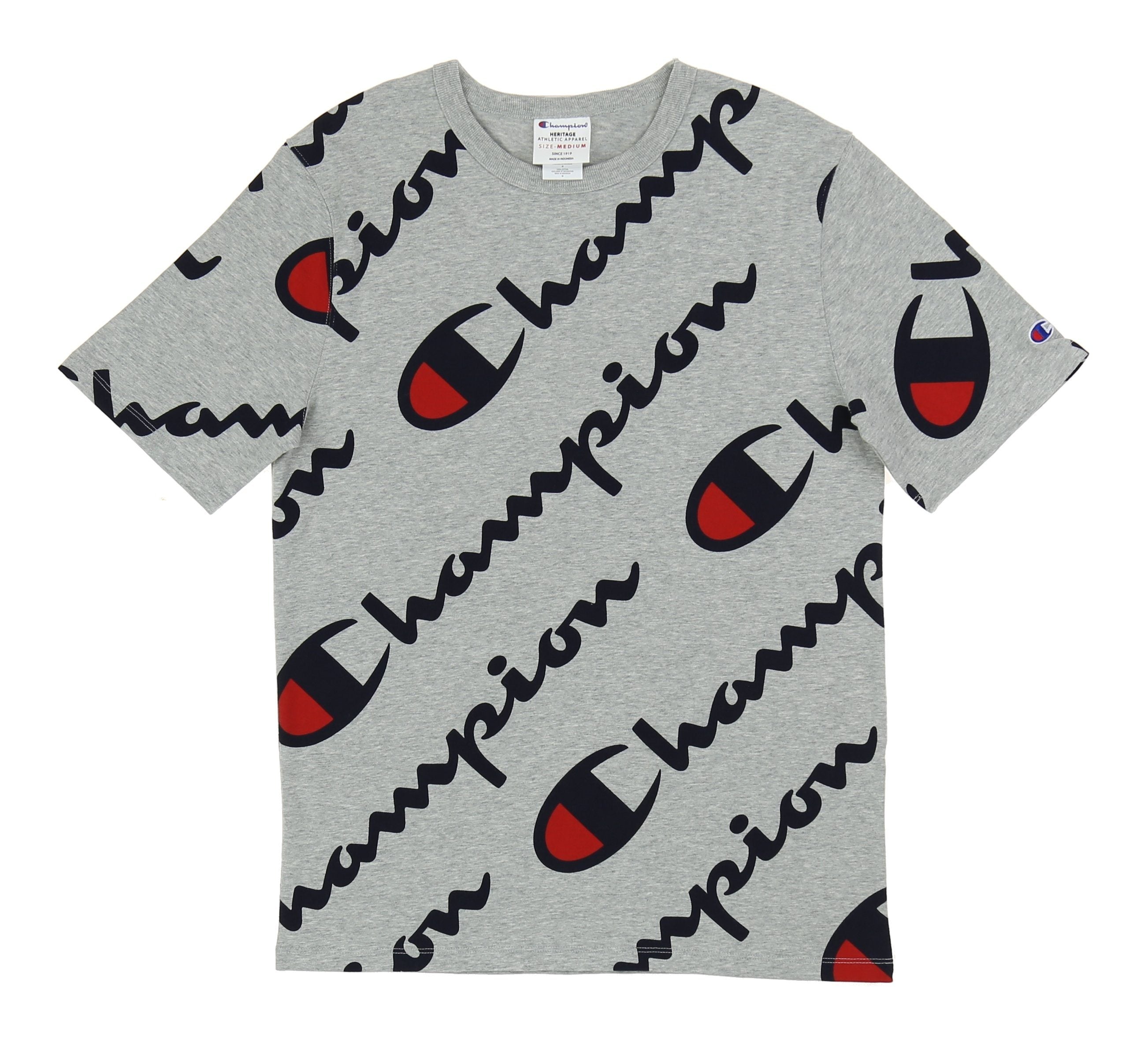champion heritage tee all over script
