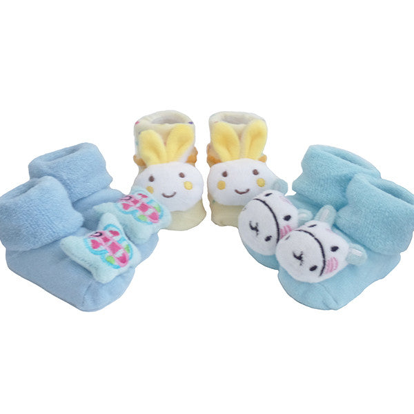 3 Pack Cute Infant Baby 3D Socks 