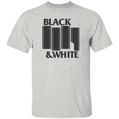 Black & White Film Cotton Short Sleeve T-Shirt