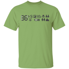 Camera LCD Symbols Short Sleeve Cotton T-Shirt