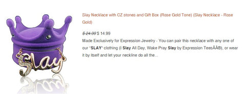 Slay Gold Necklace