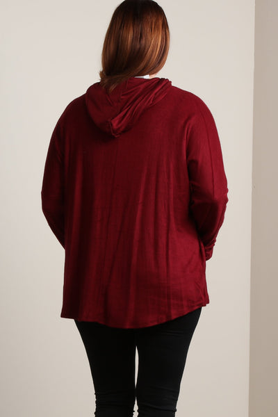 tunic fleece hoodie