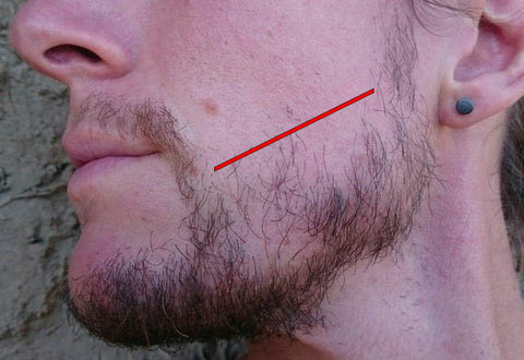 shave line for patchy beard