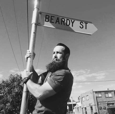 confident bearded man