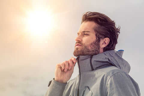 winter beard man sun protection